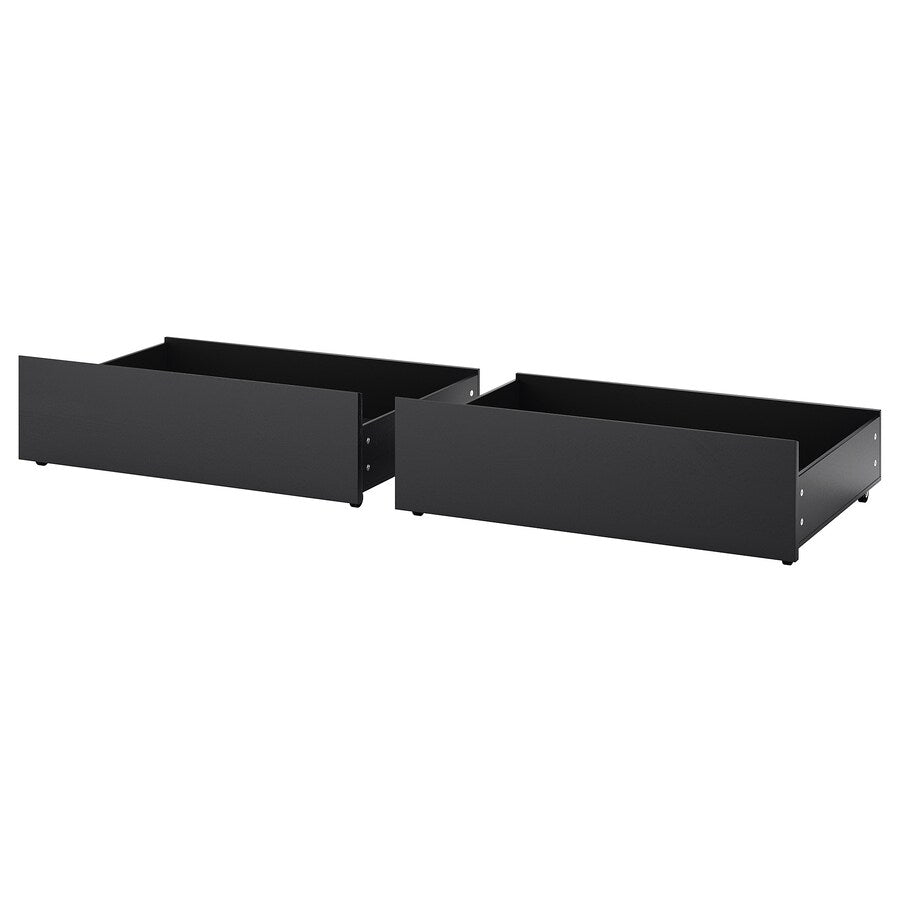 IKEA MALM Bed storage box, black brown, 2 pack