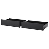 IKEA MALM Bed storage box, black brown, 2 pack