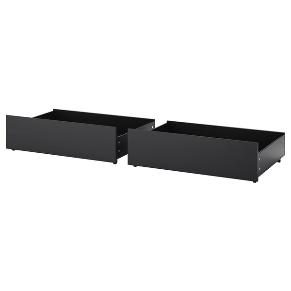IKEA MALM Bed storage box, black brown, 2 pack