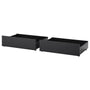 IKEA MALM Bed storage box, black brown, 2 pack