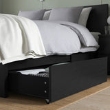 IKEA MALM Bed storage box, black brown, 2 pack
