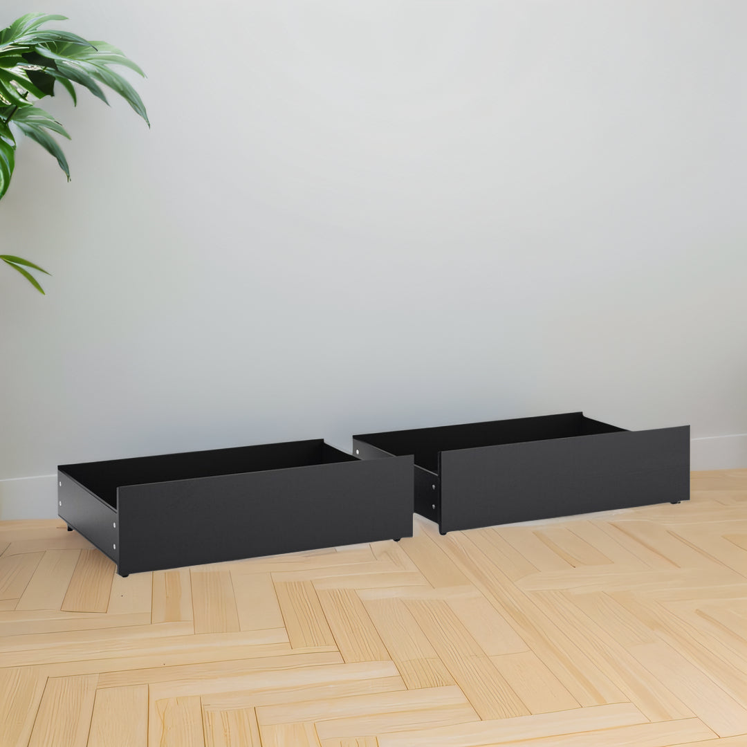 IKEA MALM Bed storage box black brown 2 pack Good Furniture