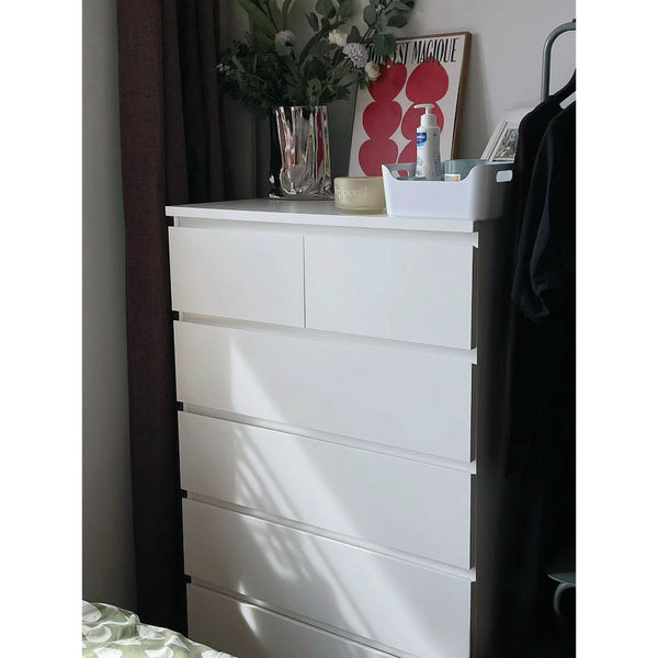 IKEA MALM Chest of 6 drawers, white, 80x123 cm