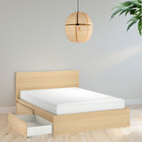 IKEA MALM Bed with 2 drawers, oak veneer, Queen