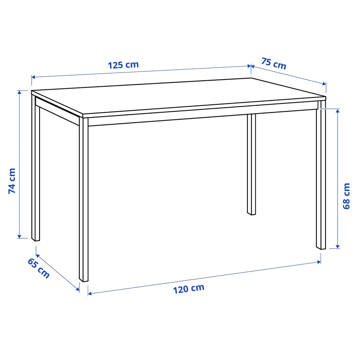 IKEA MELLTORP Table white 125x75 cm Good Furniture