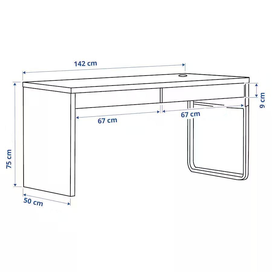 IKEA MICKE Desk, white, 142x50 cm