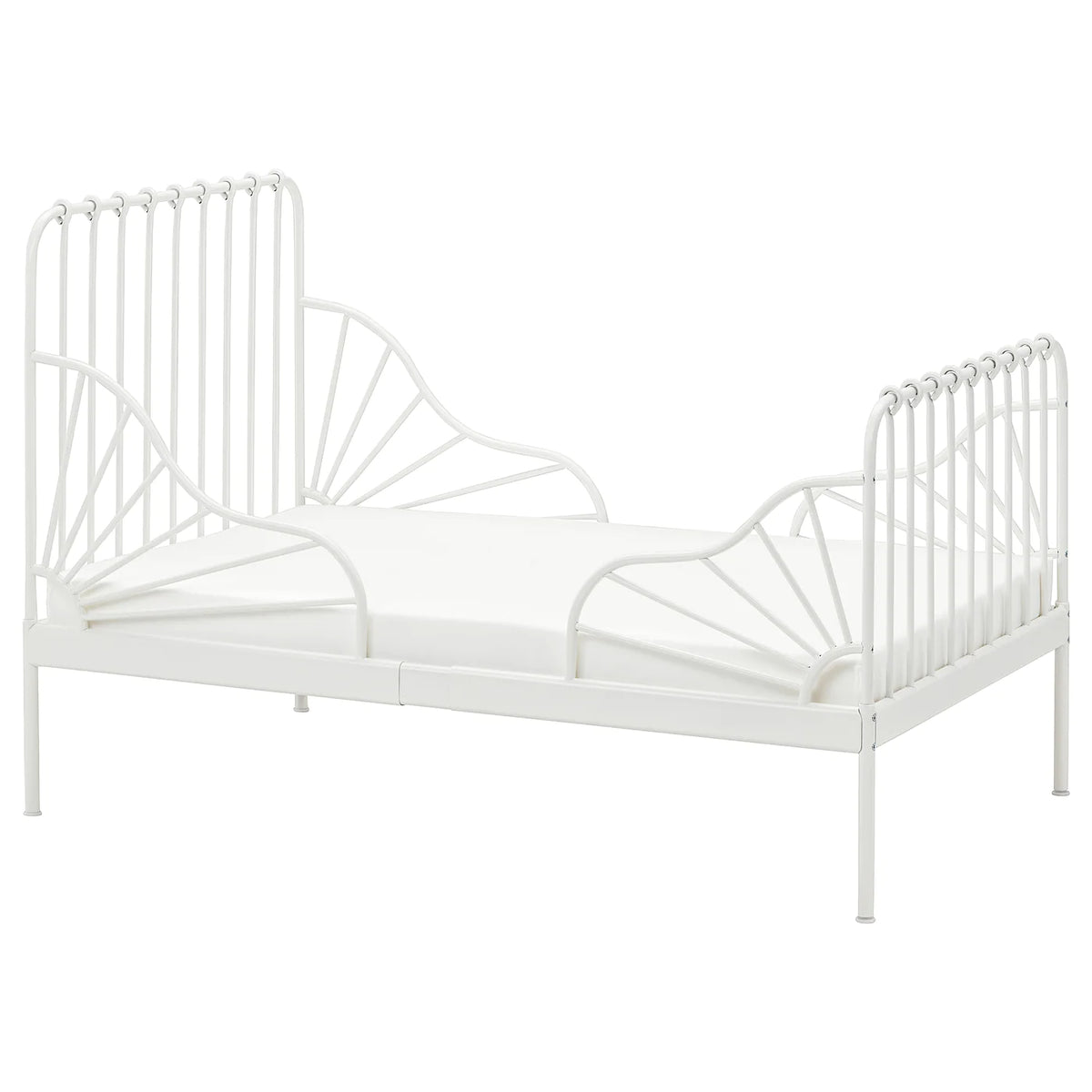 IKEA MINNEN Extendable bed w sprung mattress, 80x200 cm