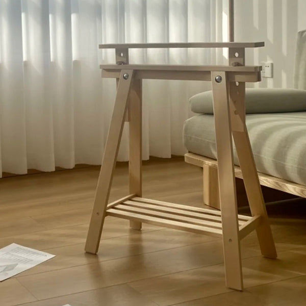 IKEA MITTBACK trestle, birch, 58x70/93 cm