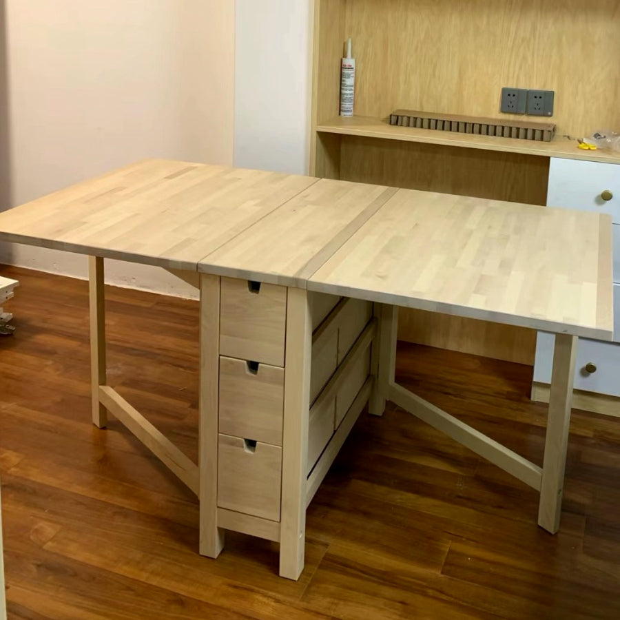 IKEA NORDEN Gateleg table, birch, 26/89/152x80 cm