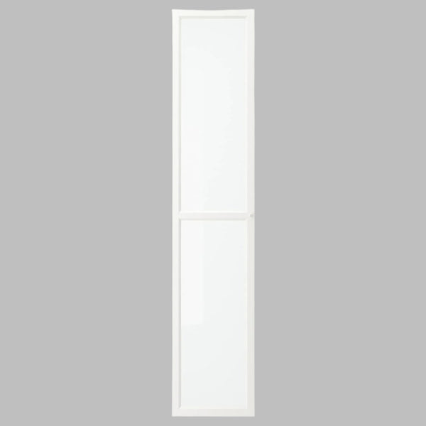IKEA BILLY OXBERG glass door, white, 40x192 cm