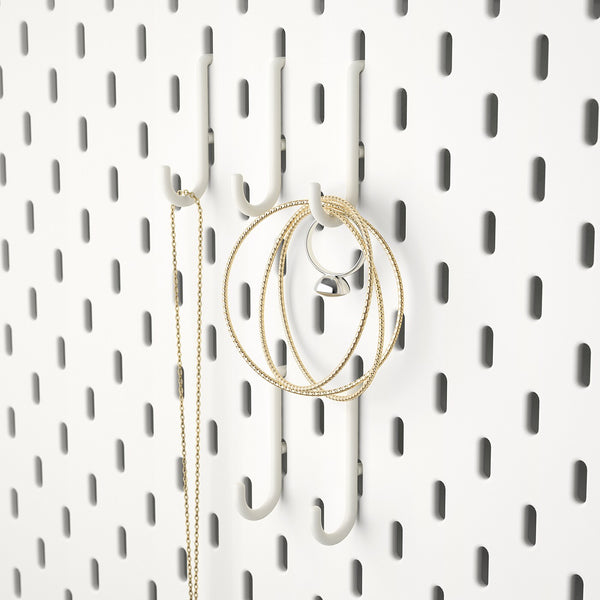IKEA SKADIS hook, white, 5 pack