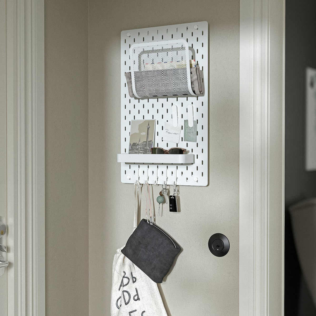 IKEA SKADIS hook, white, 5 pack