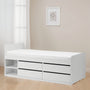 IKEA SLAKT storage bed with 1 mattress, white, 90x200 cm