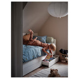 IKEA SLAKT Bed with underbed/2 mattresses, white, 90x200 cm