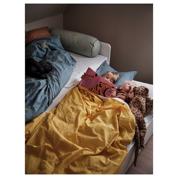 IKEA SLAKT Bed with underbed/2 mattresses, white, 90x200 cm