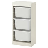 IKEA TROFAST storage with 3 boxes, white, 46x30x95 cm