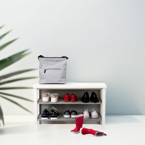 IKEA TJUSIG Bench with shoe storage, white, 81x34x50 cm