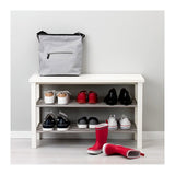 IKEA TJUSIG Bench with shoe storage, white, 81x34x50 cm