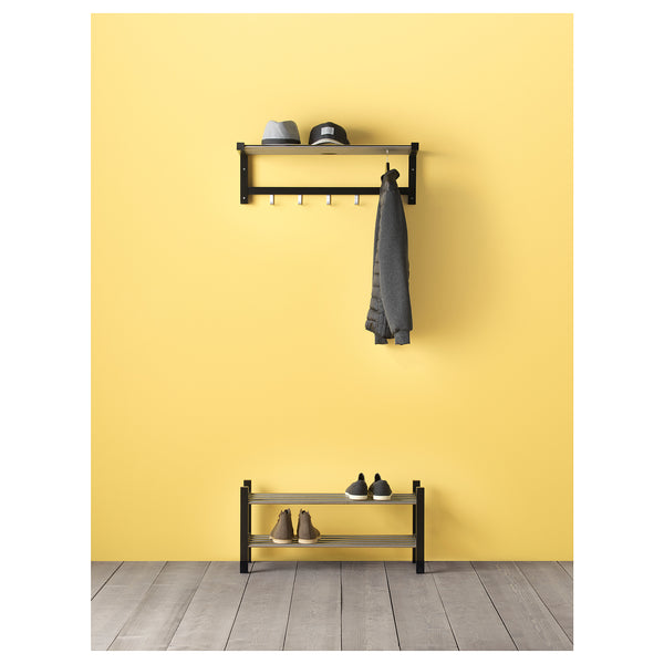IKEA TJUSIG Hat rack, black, 79 cm