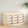 IKEA TROFAST Storage with 9 boxes, pine/white, 93x44x53 cm