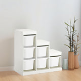 IKEA TROFAST storage combination with 6 boxes, white, 99x44x95 cm