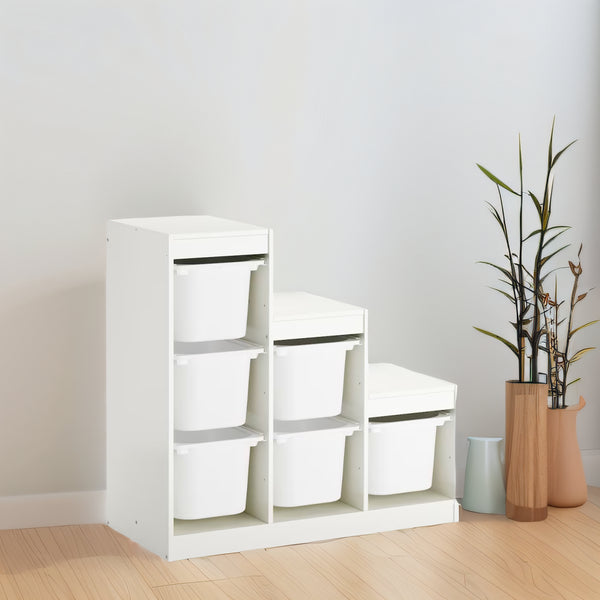 IKEA TROFAST storage combination with 6 boxes, white, 99x44x95 cm