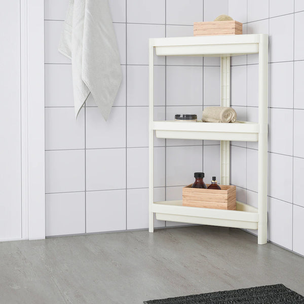IKEA VESKEN Corner shelf unit, white, 33x33x71 cm