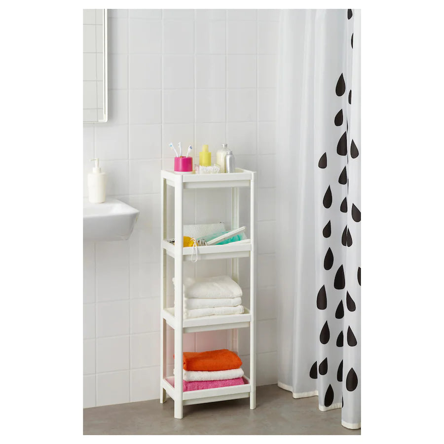 IKEA VESKEN Shelf unit, white, 37x23x101 cm