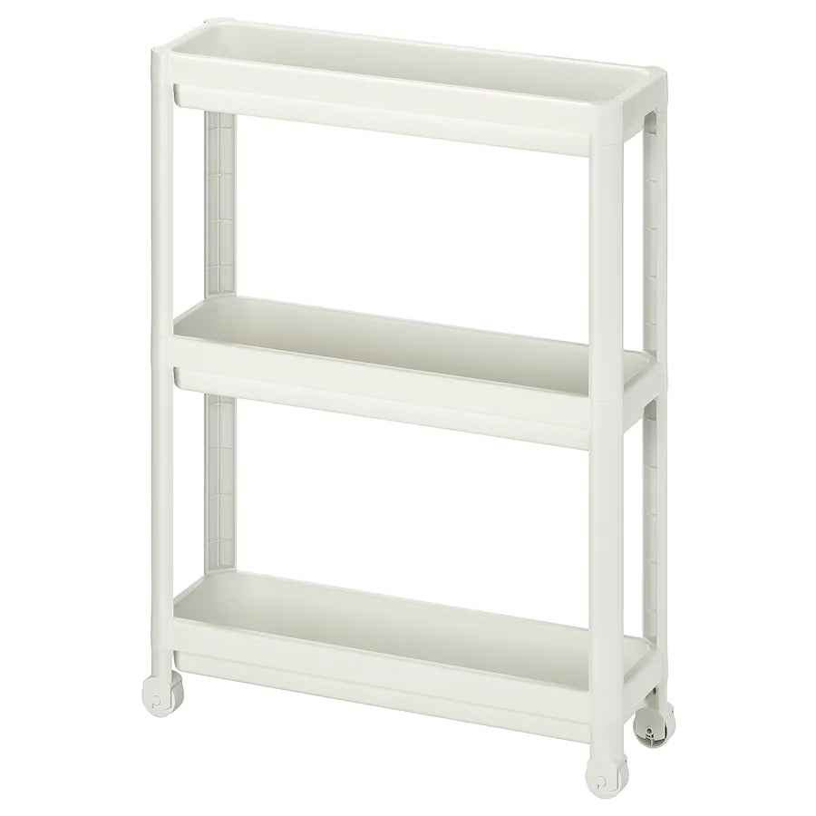 IKEA VESKEN Trolley, white, 54x18x71 cm