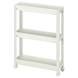 IKEA VESKEN Trolley, white, 54x18x71 cm