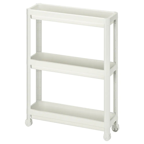 IKEA VESKEN Trolley, white, 54x18x71 cm