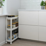 IKEA VESKEN Trolley, white, 54x18x71 cm