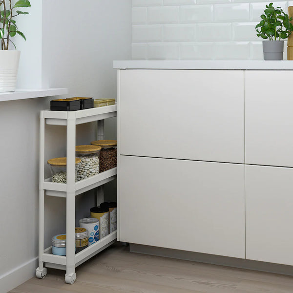 IKEA VESKEN Trolley, white, 54x18x71 cm