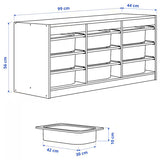 IKEA TROFAST Storage with 9 boxes, white, 99x44x56 cm