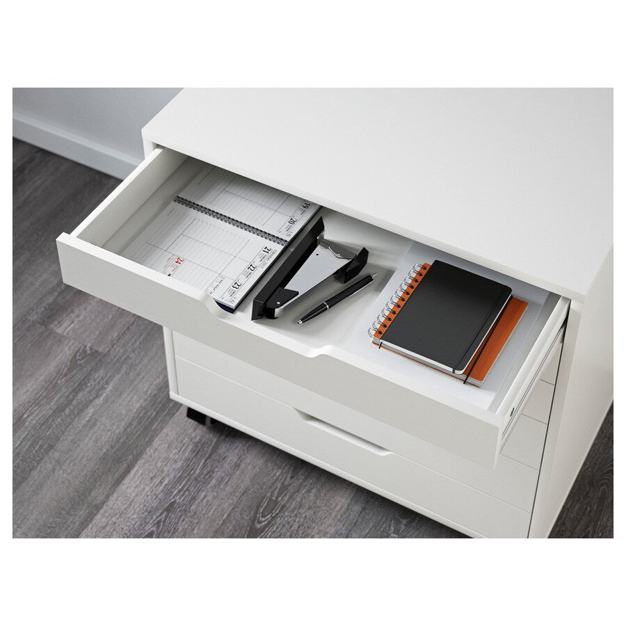 IKEA ALEX Drawer on castors, white, 67x66 cm