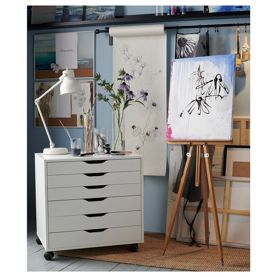 IKEA ALEX Drawer on castors, white, 67x66 cm