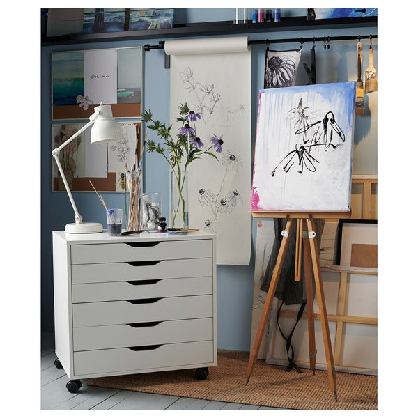 IKEA ALEX Drawer on castors, white, 67x66 cm