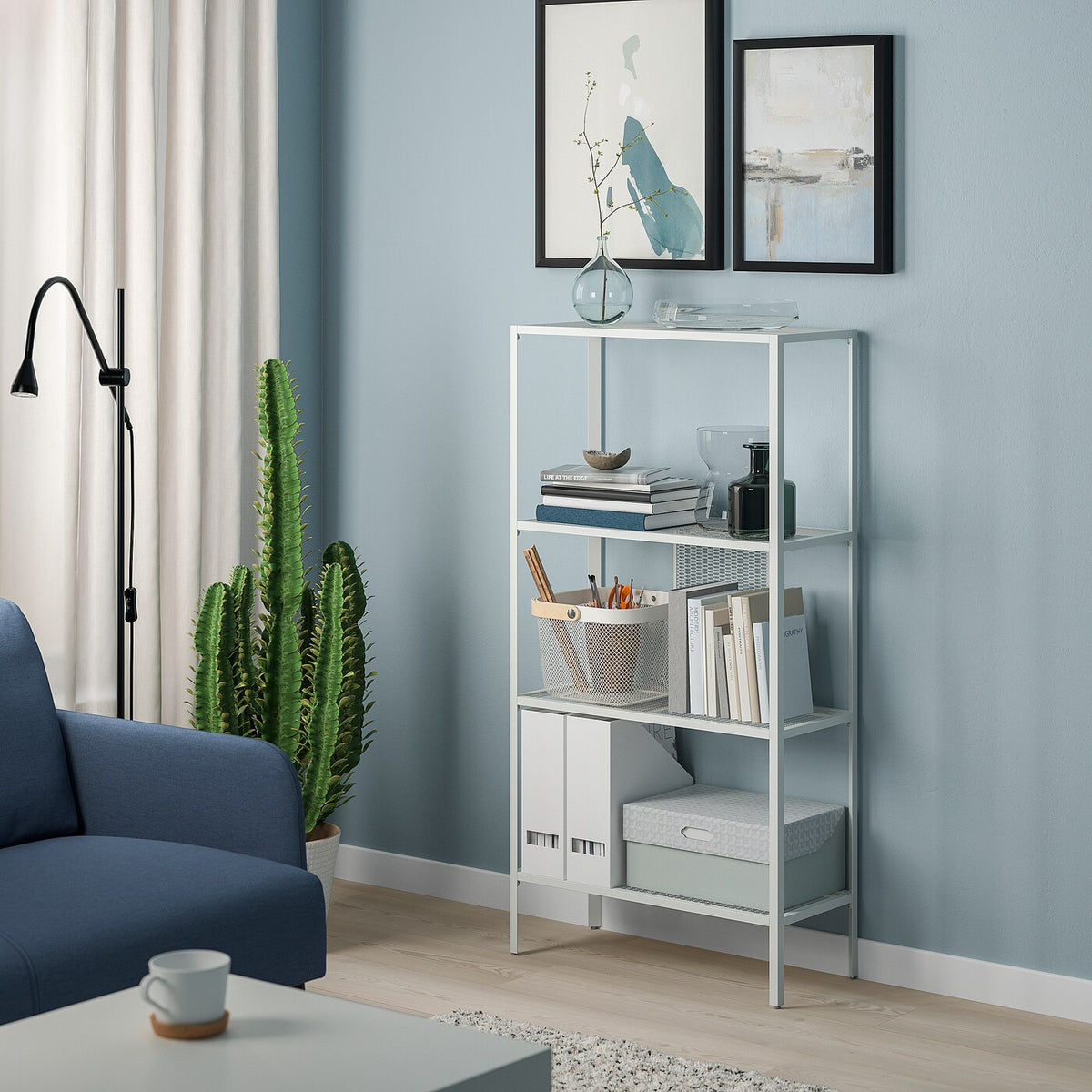 IKEA BAGGEBO Shelving unit, white, 60x25x116 cm