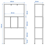 IKEA BAGGEBO Shelving unit, white, 60x25x116 cm