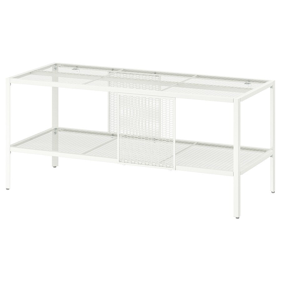 IKEA BAGGEBO TV bench, metal/white, 90x35x40 cm