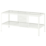 IKEA BAGGEBO TV bench, metal/white, 90x35x40 cm
