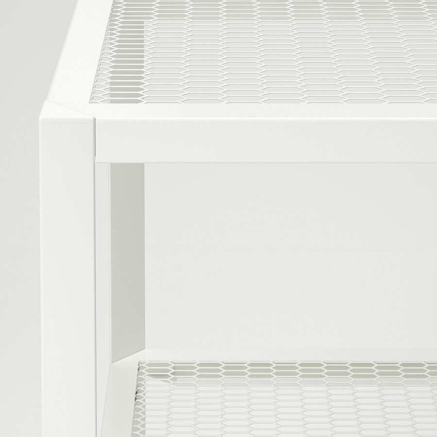 IKEA BAGGEBO TV bench, metal/white, 90x35x40 cm
