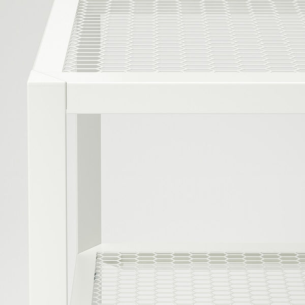 IKEA BAGGEBO TV bench, metal/white, 90x35x40 cm