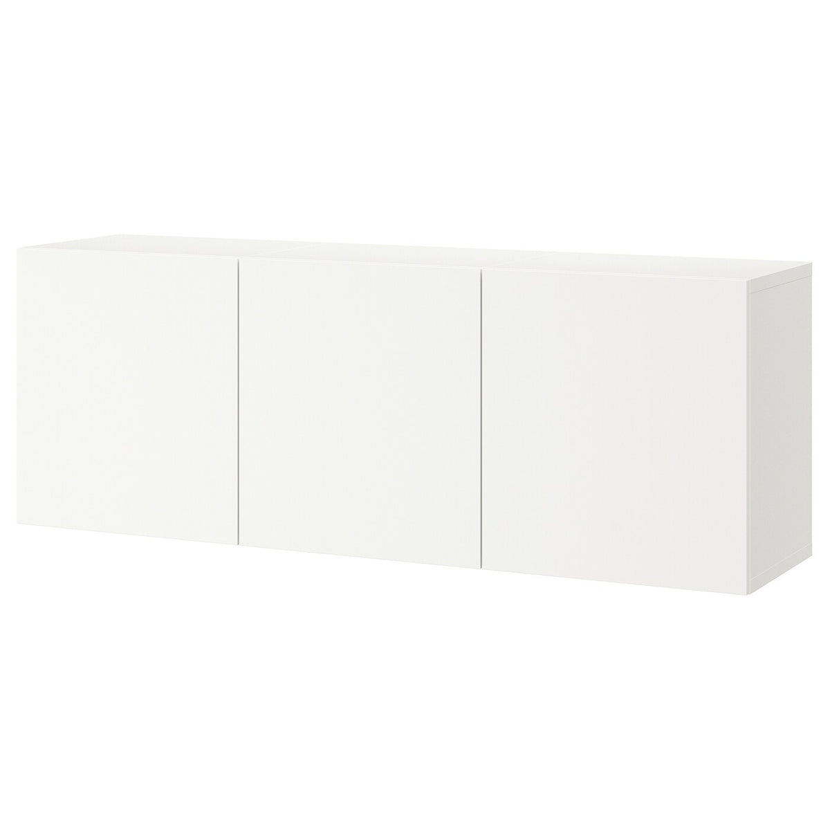 IKEA BESTA Wall-mounted cabinet w 3 doors, white, 180x42x64 cm