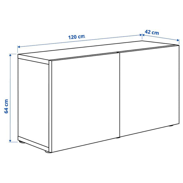 IKEA BESTA Wall-mounted cabinet, white, 120x42x64 cm