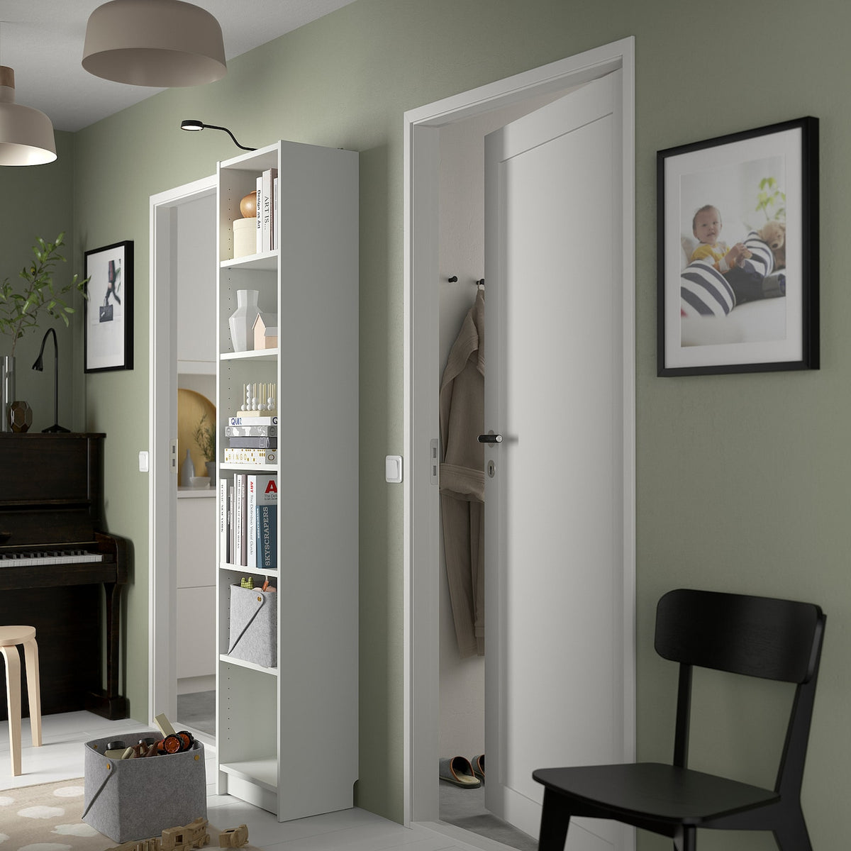 IKEA BILLY Bookcase, white, 40x28x202 cm