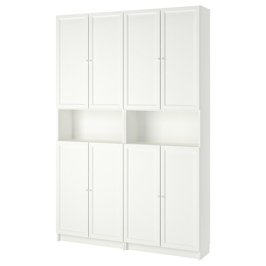 IKEA BILLY Bookcase w extension, white, 160x30x237 cm