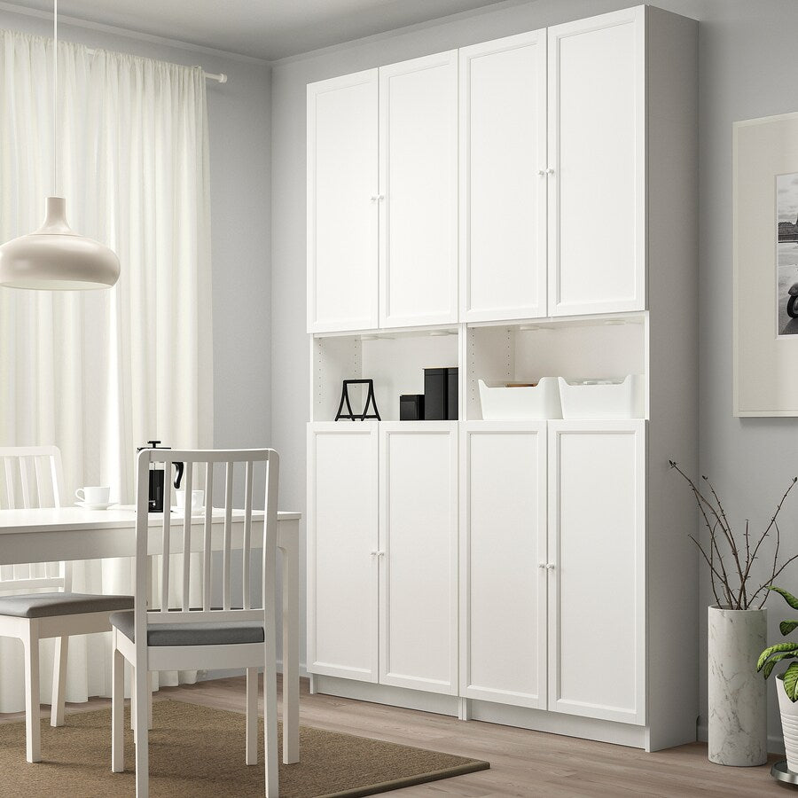 IKEA BILLY Bookcase w extension, white, 160x30x237 cm