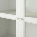 IKEA BILLY Bookcase with glass doors, white, 80x30x202 cm