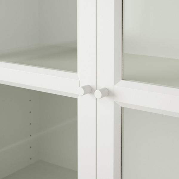 IKEA BILLY Bookcase with glass doors, white, 80x30x202 cm